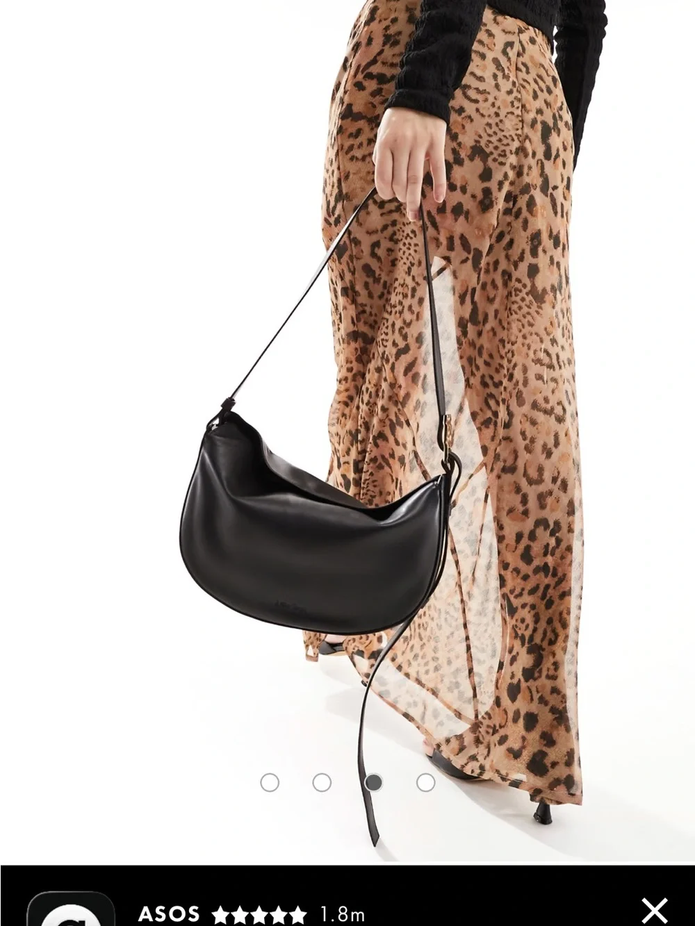 & Other Stories Leather Black Handbag